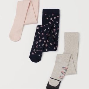 H&M 3 Baby girl tights